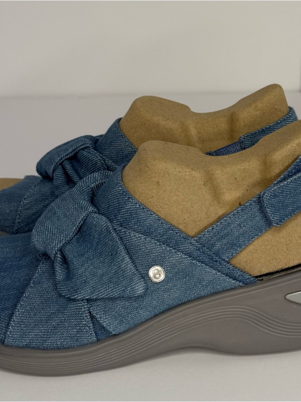 Bzees Denim Blue Knot Slide Sandals - Picture 6 of 8